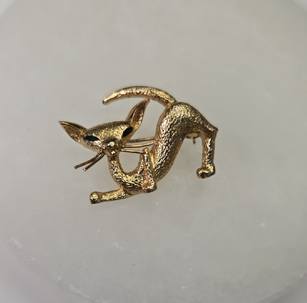 Mcm Boucher Gold Siamese Cat Brooch 40$